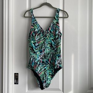 George - Tropical Palm Frond One-Piece Bathing Suit